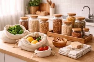 Home Praktische tips en producten voor een plasticvrij huishouden, van herbruikbare tassen tot duurzame keukenproducten
